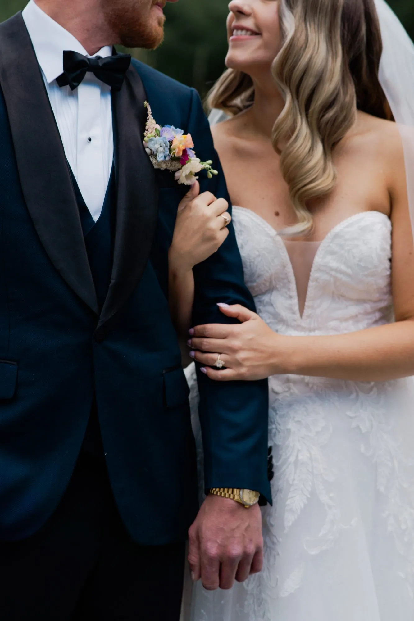 Couple on their wedding day