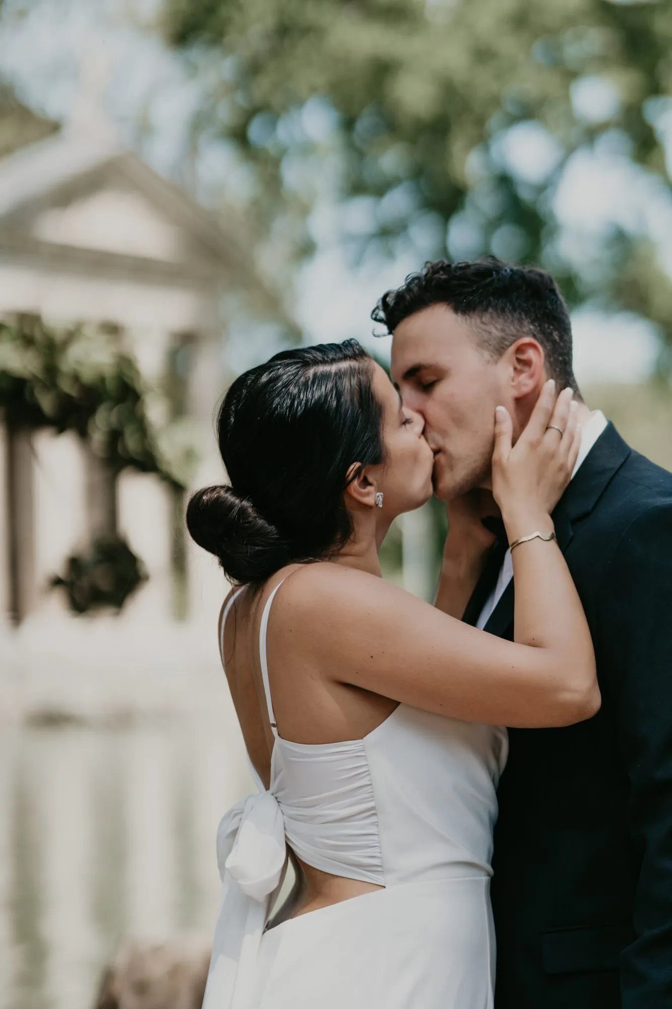 Couple at an intimate wedding in Italy